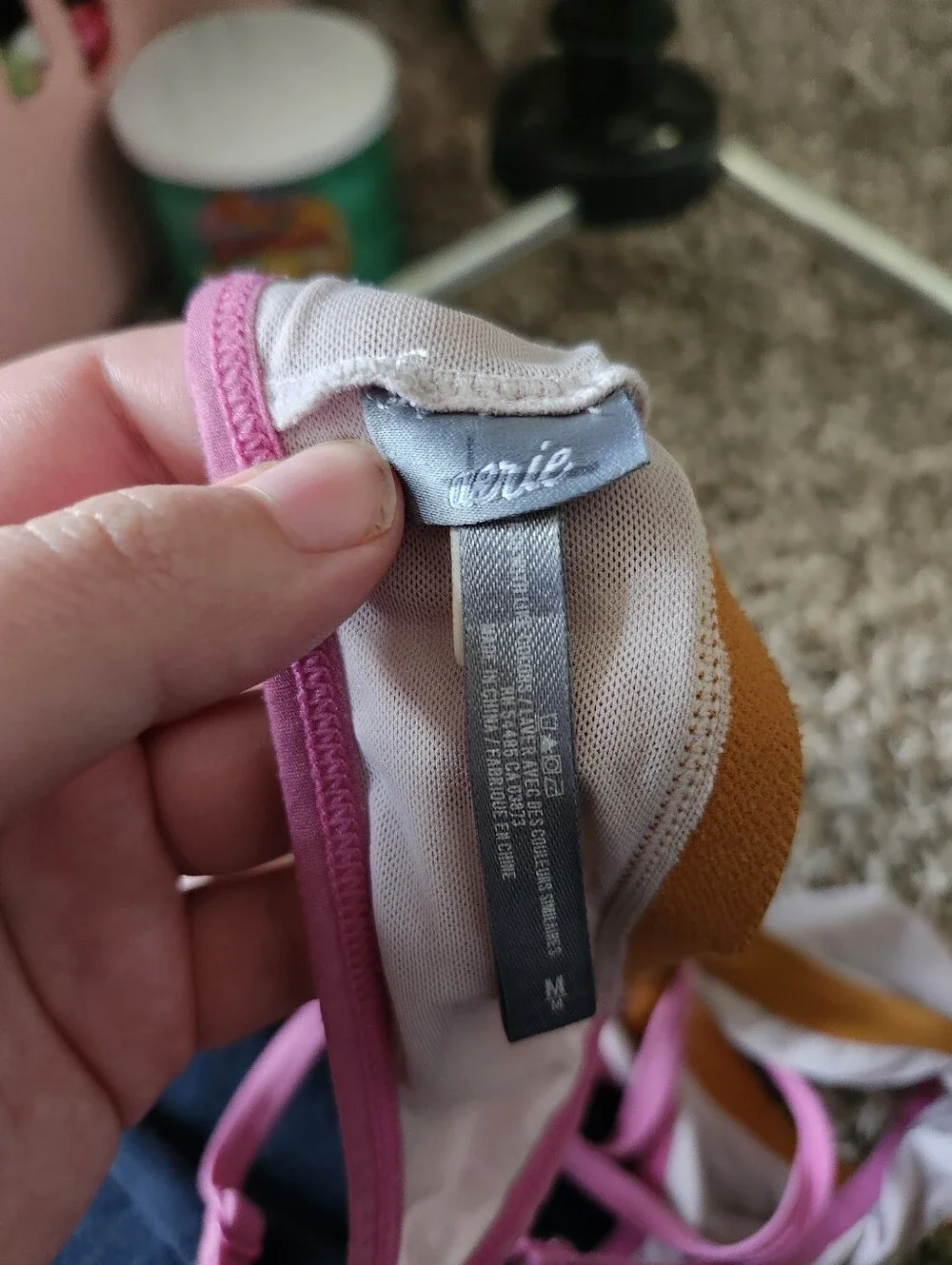 aerie Pink, White & Gold Triangle Bralette